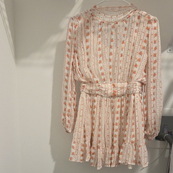 Anthropologie Dresses & Skirts - Anthropologie Cream and Pink Floral Long Sleeve Dress